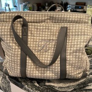 Pottery Barn kids tweed diaper bag- “K”